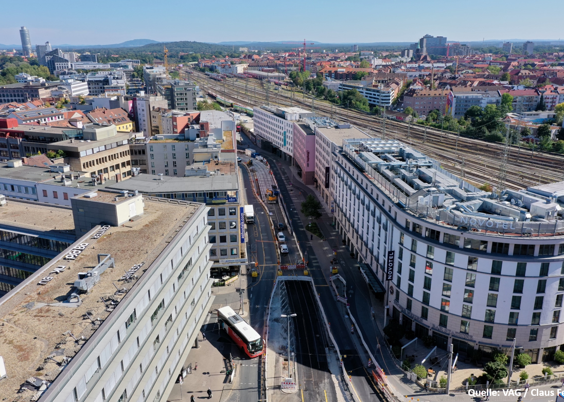 Betreuung der Sanierungsmaßnahmen an wichtigem Nürnberger Verkehrsknotenpunkt